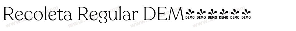 Recoleta Regular DEM字体转换